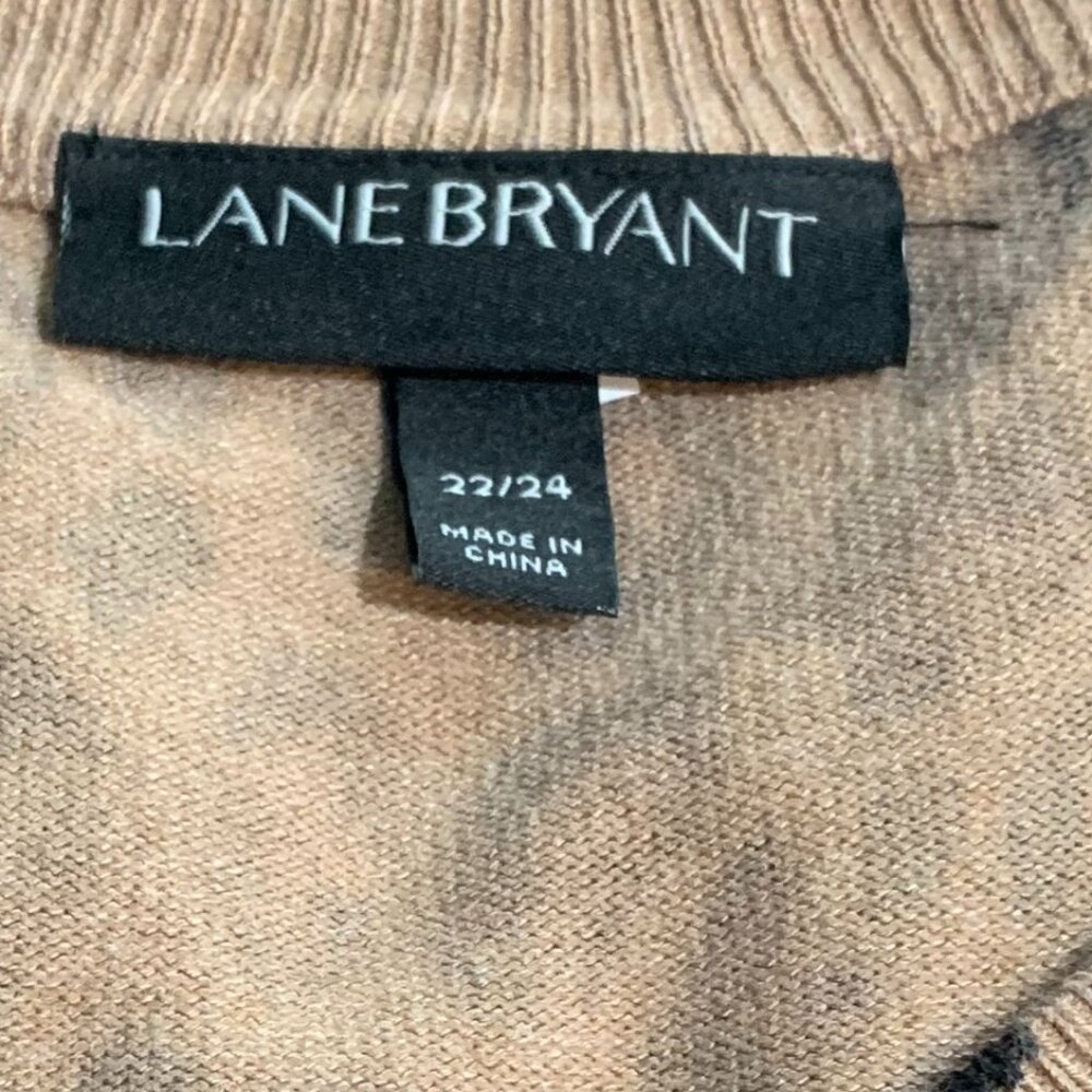 Lane Bryant Leopard Print Button Front Sweater 22… - image 8